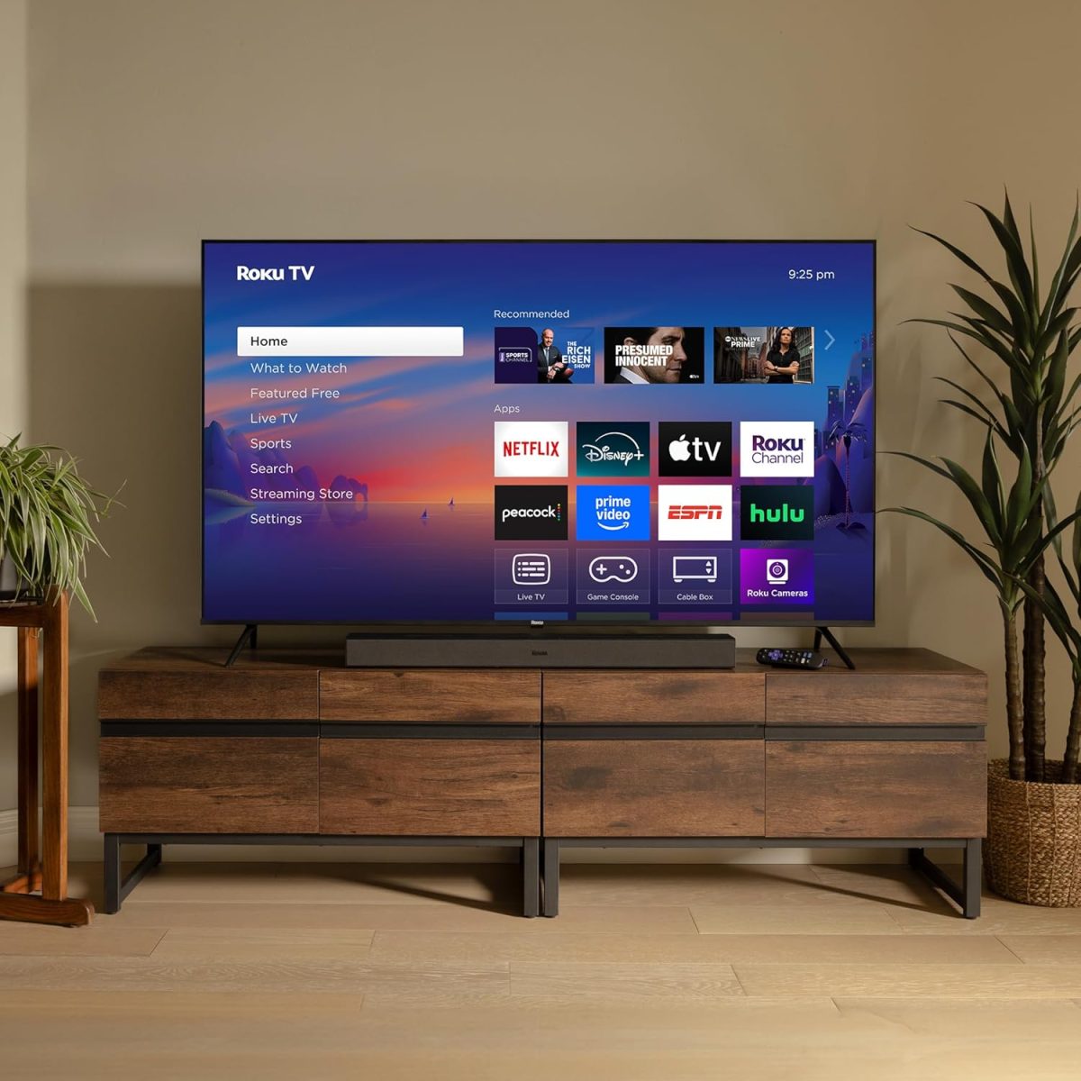 ⁦روكو تلفزيون ذكي 2025 - 43 بوصة سلسلة مختارة، تلفزيون 4K HDR - روكو تي في مع جهاز تحكم صوتي محسن - تلفزيون LED بشاشة مسطحة مع واي فاي لبث الأخبار المحلية المباشرة والرياضة والترفيه العائلي⁩ - الصورة ⁦12⁩