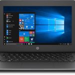 HP لابتوب ستريم 11 برو G5 بشاشة HD مقاس 11.6 انش ومعالج انتل سيليرون N4000 وذاكرة RAM 4GB وبطاقة ذاكرة اي ام ام سي 64GB وبطاقة رسومات انتل UHD 600 وويندوز 10 برو