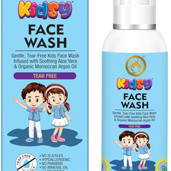 موم اند وورلد غسول وجه خال من الدموع من كيدسي، 120 مل (بدون كبريتات الصوديوم والبارابين) - مع زيت الارغان، الوفيرا