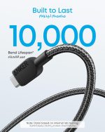 ⁦انكر كيبل USB C [عبوتان، 3 اقدام] كيبل شاحن 310 USB A الى USB C، كيبل شحن سريع لايفون 17/16، ماك بوك برو/اير، سامسونج، هواوي، شاومي، فيفو واوبو (USB 2.0)⁩ - الصورة ⁦2⁩