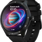 فاست تراك ساعة جوبيتر فليكس الذكية، شاشة الترا فو 1.38 انش، مكالمات بلوتوث، جناح صحي مع تشبع الاكسجين، معدل ضربات القلب، تتبع النوم، اكثر من 100 وجه ساعة (اسود)