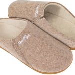 ايرجوفوت شبشب منزلي مع دعم قوس القدم، شبشب لتقويم العظام لتخفيف الام التهاب اللفافة الاخمصية، شبشب كلوج مريح من اللباد الصوفي، شبشب منزلي غير قابل للانزلاق للاستخدام الداخلي والخارجي للنساء والرجال