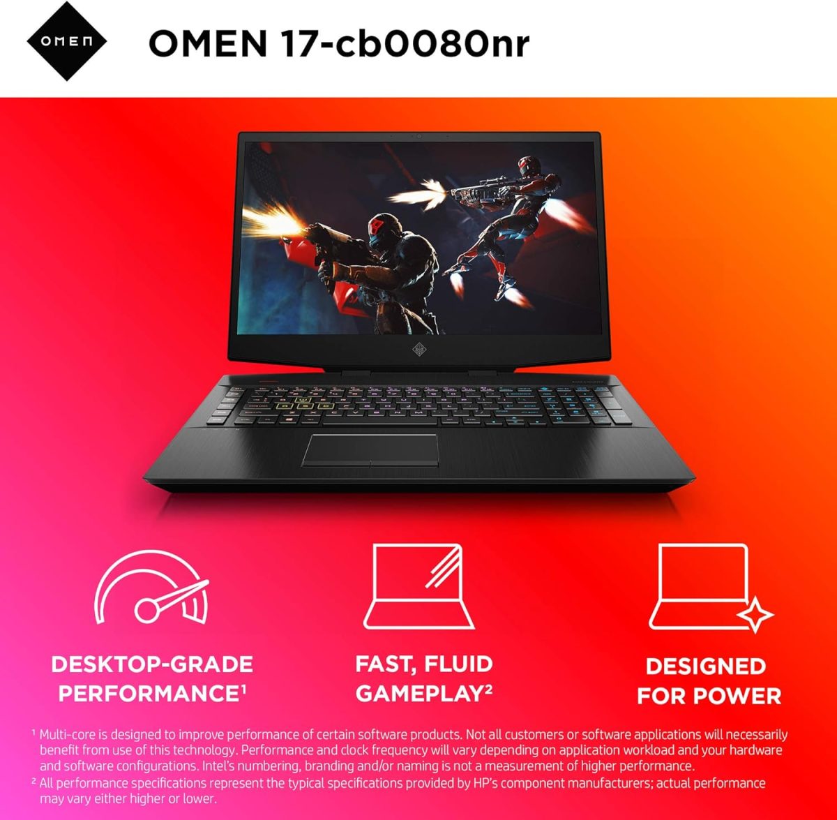 ⁦اومن لابتوب العاب اتش بي 2019 17 انش، انتل i7-9750H، انفيديا جيفورس RTX 2070 (8 جيجابايت)، ذاكرة رام 16 جيجابايت، وسيط تخزين ذو حالة ثابتة 512 جيجابايت، جاهز للواقع الافتراضي، ويندوز 10 هوم⁩ - الصورة ⁦7⁩