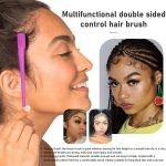 ⁦سوفت ان ستايل فرشاة شعر مزدوجة الجوانب للتحكم في الحواف من مايا بيوتي، عبوة من قطعتين باللونين الزهري والاسود⁩ - الصورة ⁦5⁩