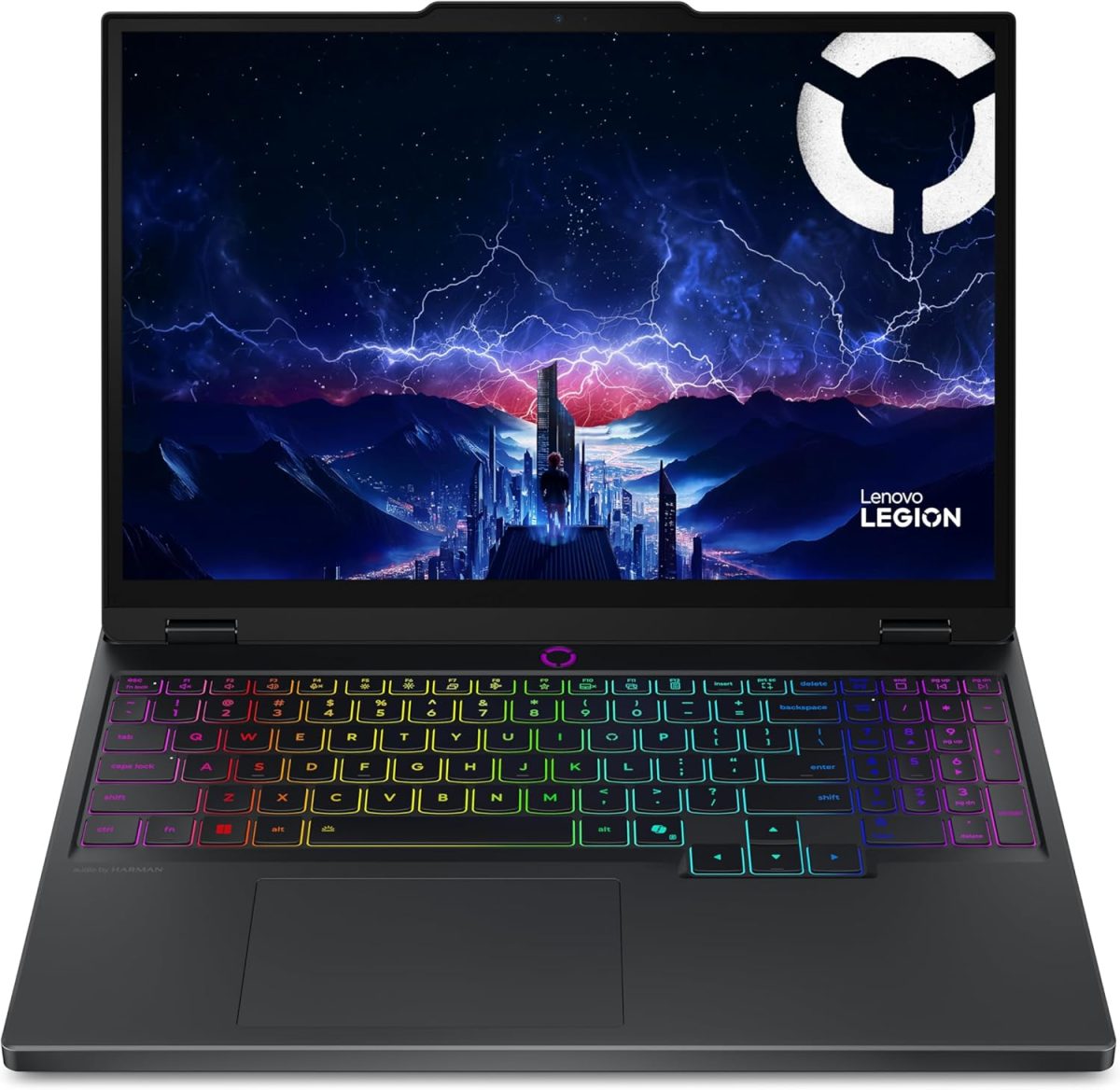 ⁦لينوفو لابتوب ليجن 5 15IRX10 بشاشة OLED WQXGA 15.1 انش 165Hz ومعالج انتل كور i7-14700HX وRTX 5060 8GB (GDDR7) و32GB DDR5 و1TB PCIe NVMe SSD وواي فاي 7 وكيبورد باضاءة RGB مع ماوس كونسيومكس اسود باد⁩ - الصورة ⁦4⁩