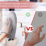 ⁦كاستويف قفاز بخار واقي مقاوم للحرارة مع حلقة اصبع للملابس، لوح الكي ولوح مكواة البخار، لوح كي محمول باليد، رف كي لطاولة الكي (رمادي)⁩ - الصورة ⁦2⁩