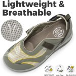 ⁦فيتفيل صندل نسائي عريض للغاية للمشي باغلاق قابل للتعديل ودعم قوس القدم لتقويم العظام وتخفيف الام الكعب والتهاب اللفافة الاخمصية⁩ - الصورة ⁦3⁩