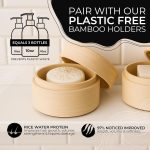 ⁦فيوري لوح شامبو نيتيف ايسنس خالٍ من العطور - مصنوع يدويًا من ماء ارز لونغ شينج ومكونات طبيعية - خالي من الكبريتات والبارابين والفثالات ودرجة حموضة متوازنة 100% ونباتي 100% وبدون نفايات⁩ - الصورة ⁦3⁩