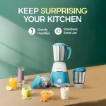 ⁦لونج واي - مطحنة خلاط سوبر دي ال اكس بقدرة 700 واط (3 مرطبانات، ابيض واخضر)⁩ - الصورة ⁦4⁩