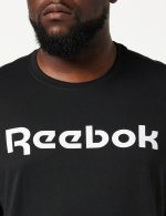 ⁦ريبوك تي شيرت رجالي باكمام قصيرة مطبوع عليه شعار ريبوك Linear (عبوة من قطعة واحدة)⁩ - الصورة ⁦5⁩