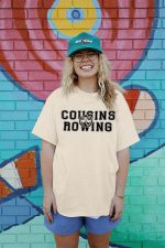 ⁦قميص صيفي كبير الحجم للنساء من ابن العم التجديف تي شيرت فريق البطن جرافيك كاجوال باكمام قصيرة⁩ - الصورة ⁦2⁩