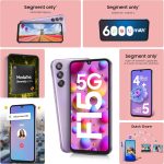 ⁦سامسونج جالكسي F15 5G (بنفسجي جروفي، ذاكرة رام 6 جيجابايت، تخزين 128 جيجابايت) كاميرا 50 ميجابكسل بطارية 6000 مللي امبير في الساعة، معالج ميديا تيك ديمنستي 6100+⁩ - الصورة ⁦3⁩