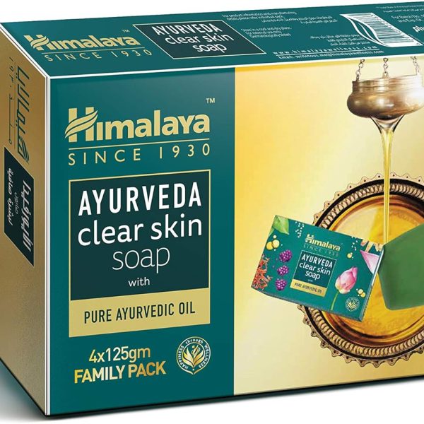 صابون ايورفيدا كلير سكين للتغذية والحماية والمساعدة في تحسين البشرة من هيمالايا- 4 x 125 جرام