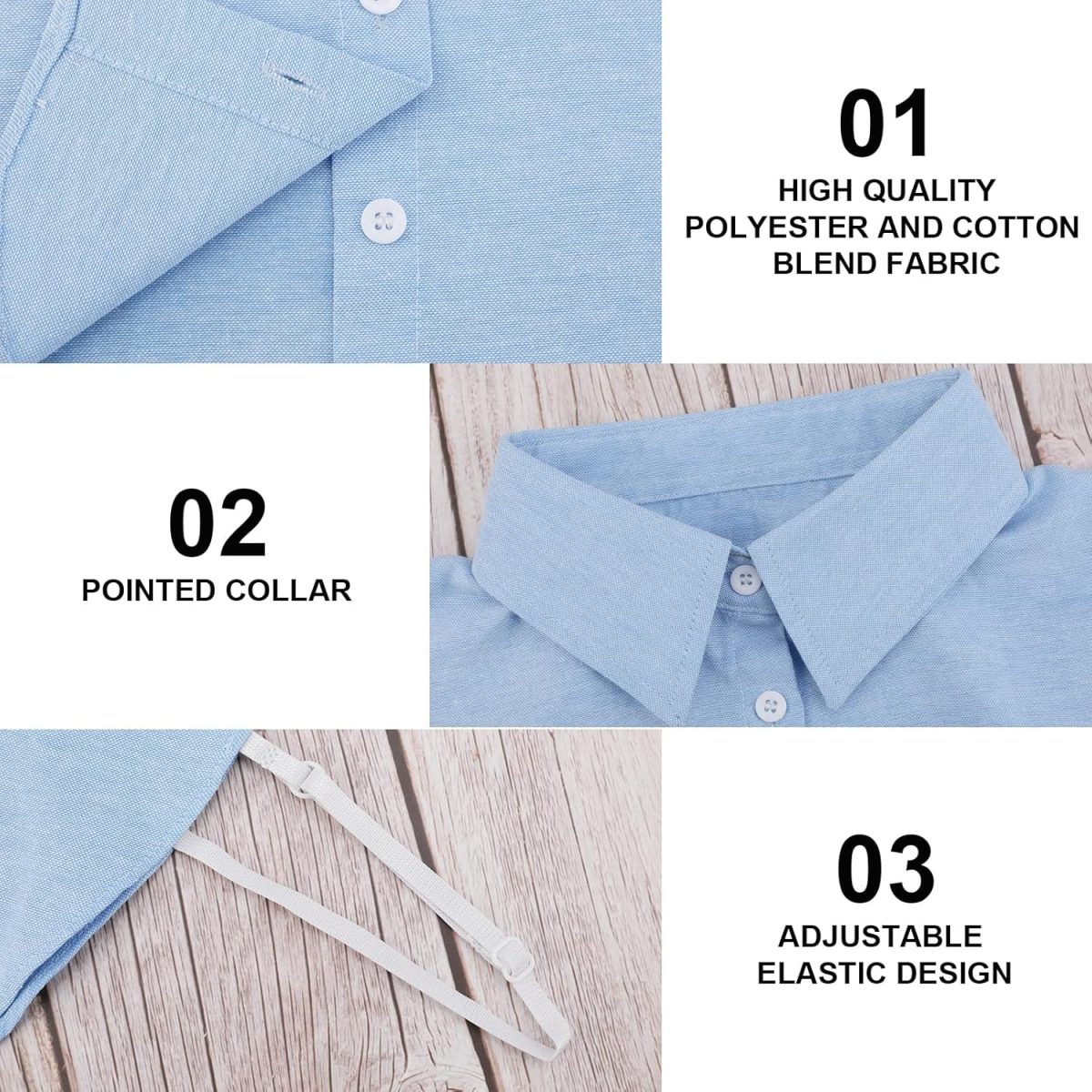 ⁦XEPST 2 Pieces Fake Collar White Detachable Collar for Women⁩ - الصورة ⁦5⁩