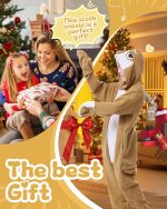 ⁦كاناسور بيجامات من قطعة واحدة للاطفال من الجنسين بتصميم انيمي للهالوين للبنات والاولاد بعمر 4 سنوات من قطعة واحدة لحفلات الكريسماس والحفلات التنكرية⁩ - الصورة ⁦7⁩