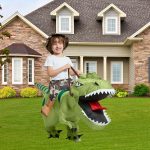 ⁦One Casa Inflatable Dinosaur Costume Riding T Rex Air Blow up Funny Fancy Dress Party Halloween Costume for Kids⁩ - الصورة ⁦2⁩