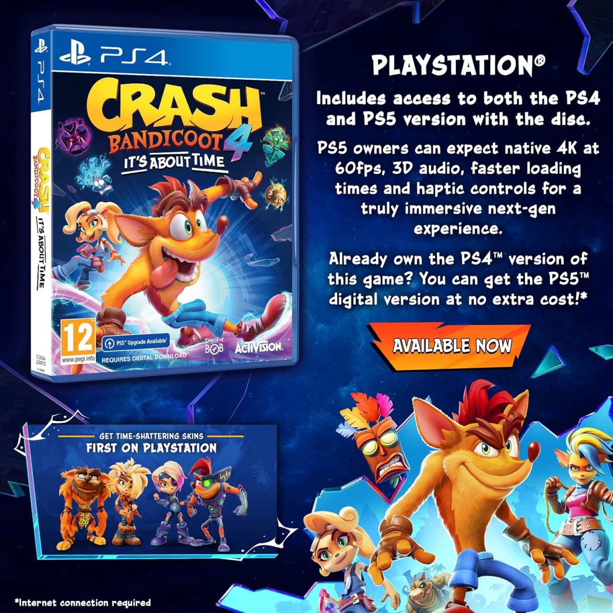 ⁦Crash Bandicoot™ 4: It’s About Time (PS4) (incl. PS5 Digital Upgrade)⁩ - الصورة ⁦3⁩