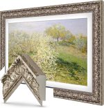 اطارات تلفزيون ديكو - اطار ذكي فضي توسكاني متوافق فقط مع تلفزيون سامسونج ذا فريم (65 بوصة، يناسب اطار تلفزيون 2021-2025)