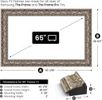 ⁦اطارات تلفزيون ديكو - اطار ذكي فضي توسكاني متوافق فقط مع تلفزيون سامسونج ذا فريم (65 بوصة، يناسب اطار تلفزيون 2021-2025)⁩ - الصورة ⁦3⁩