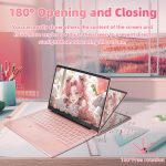 ⁦【ويندوز 11 برو/اوفيس 2019】 لابتوب 14 انش 2.5K UHD (2560×1440) IPS، وحدة معالجة مركزية الدر ليك N95 (حتى 3.4Ghz)، 16GB DDR5 RAM، 1TB PCIE NVME SSD، بصمة اصبع، كيبورد باضاءة خلفية، HDMI صغير، ذهبي وردي⁩ - الصورة ⁦9⁩