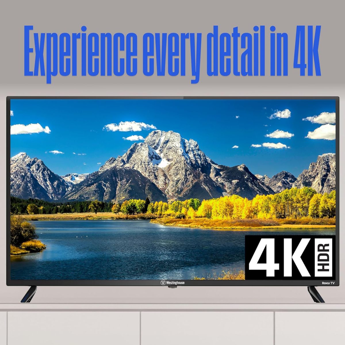 ⁦وستنجهاوس تلفزيون روكو من ايدجليس - تلفزيون ذكي 55 بوصة، 4K LED UHD مع HDR 10، اتصال واي فاي وتطبيق جوال، شاشة مسطحة متوافق مع مجموعة ابل هوم واليكسا ومساعد جوجل⁩ - الصورة ⁦2⁩