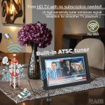 ⁦تلفزيون صغير محمول 10 بوصة من ريووب، بطارية مع ATSC/USB/بطاقة SD/HDMI/VGA/AV، شاشة LCD 1080P مع جهاز تحكم عن بعد وحامل للتخييم والسيارة والمطبخ والسفر والطوارئ⁩ - الصورة ⁦3⁩