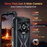 ⁦دوجي هاتف ذكي متين S118 غير مقفل 2024-Android 14، هيليو G99 20GB RAM + 512GB ROM، 6.55 انش FHD+120HZ، بطارية 10800mAh، 33 واط، كاميرا 50MP، هاتف مقاوم للماء 4G ثنائي شرائح الاتصال/NFC/OTG⁩ - الصورة ⁦5⁩