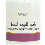 مقشر كريم التبييض المغربي من ميدسبا، 2 كغم بعد الاستحمام للوجه والجسم، غني بفيتامين E والمستخلصات الطبيعية، تقشير ومنعم ومرطب.