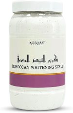 مقشر كريم التبييض المغربي من ميدسبا، 2 كغم بعد الاستحمام للوجه والجسم، غني بفيتامين E والمستخلصات الطبيعية، تقشير ومنعم ومرطب.