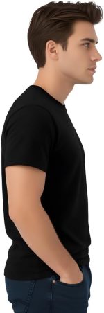 ⁦تي شيرت رجالي مخصص للبالغين - تي شيرت قطني بأكمام قصيرة ورقبة دائرية - قابل للتخصيص مع تصميمك - هدايا لأعياد الميلاد والذكرى السنوية⁩ - الصورة ⁦6⁩