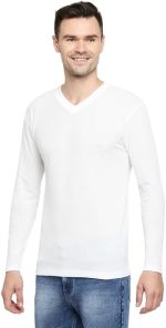 ⁦BYC تي شيرت قطن باكمام طويلة ورقبة شكل V للرجال⁩ - الصورة ⁦3⁩