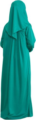 ⁦فستان صلاة للاطفال من برين، ملابس اسلامية للبنات باكمام طويلة مع حجاب، طقم اسلامي ماكسي من قطعتين وشاح قفطان جلباب⁩ - الصورة ⁦6⁩