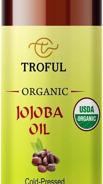 زيت الجوجوبا العضوي من تروفول - 100% نقي وطبيعي ومعصور على البارد من الدرجة الممتازة للبشرة والوجه والشعر والاظافر والتدليك - 100 مل