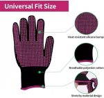 ⁦قفازات مقاومة للحرارة من جيوون، قفازات تصفيف الشعر من قطعتين، قفازات حجب الحرارة حتى 222 درجة فهرنهايت، قفازات حرارية لتصفيف الشعر، مقاومة للحرارة الاحترافية⁩ - الصورة ⁦5⁩