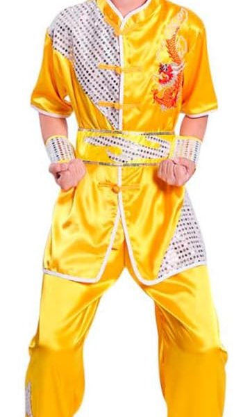 طقم زي كونغ فو ماستر تاي تشي دراجون الصيني للاولاد والبنات مكون من قميص وسروال