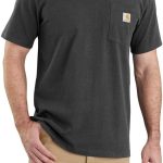 تيشيرت ثقيل الوزن ثقيل وقصير الأكمام بقصة مريحة ومزود بجيب للنساء من كارهارت K87