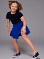 ⁦تنورة قصيرة قصيرة قابلة للتمدد بحزام خصر مرتفع للاطفال والبنات الصغار من جانيسرامون⁩ - الصورة ⁦6⁩