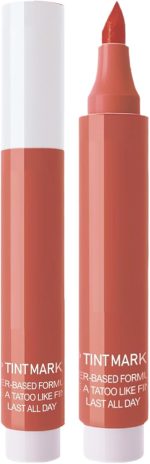 Lip Stain Marker Pen, Liquid Lip Liner Pencil, Highly Pigmented, Long-Lasting Lips Liner, Precise Smooth Pen-Like Tips for Pinpoint Application Smudge Proof Natural Finish, Makeup for Women, Girls