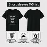 ⁦تي شيرت رجالي مخصص للبالغين - تي شيرت قطني بأكمام قصيرة ورقبة دائرية - قابل للتخصيص مع تصميمك - هدايا لأعياد الميلاد والذكرى السنوية⁩ - الصورة ⁦8⁩