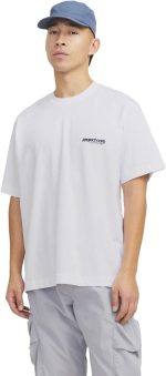 تيشيرت باكمام قصيرة وطبعة خلفية للرجال من جيه كونيون، متوفر دائما في المخزون