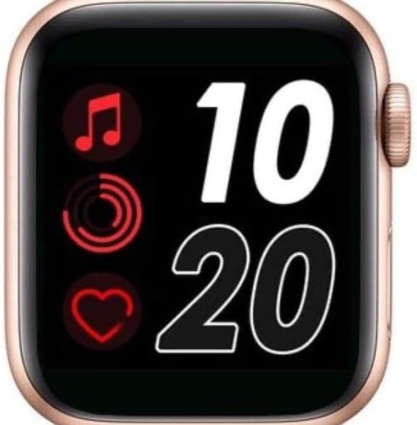 ساعة ذكية من افيدور t500 2020 سلسلة 5 لقياس ضغط الدم وبلوتوث ومشغل موسيقى 44 ملم لساعة ايزو واندرويد الذكية لمعدل ضربات القلب (بينك)