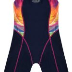 بدلة سباحة رياضية للبنات من قطعة واحدة، ملابس سباحة رياضية بظهر متسابق من بويليج، بدلة سباحة تنافسية