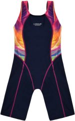 بدلة سباحة رياضية للبنات من قطعة واحدة، ملابس سباحة رياضية بظهر متسابق من بويليج، بدلة سباحة تنافسية