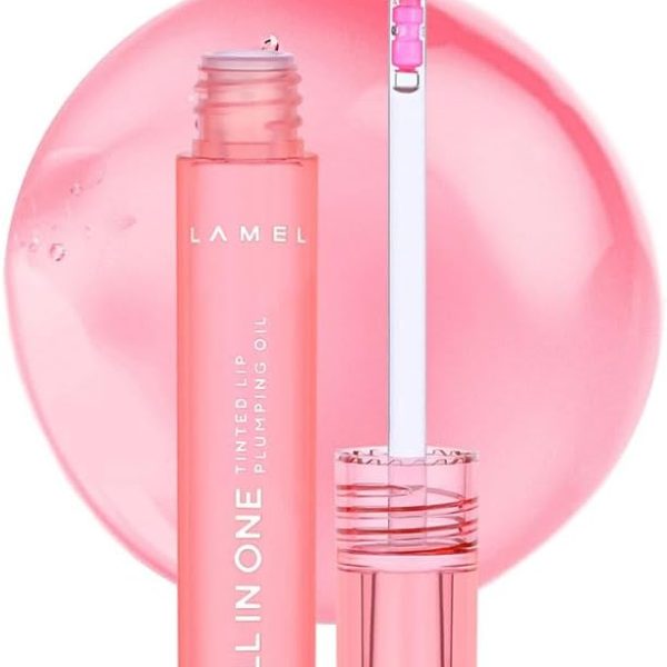 لامل زيت شفاه الكل في واحد - ملمع شفاه خفيف الوزن وملون وممتلئ ومرطب - مرطب شفاه للاستخدام النهاري والليلي، احمر شفاه يدوم طويلا، زيت لامع للشفاه، ملمع شفاه غير لاصق، لون خوخي №401