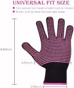 ⁦قفازات مقاومة للحرارة من جيوون، قفازات تصفيف الشعر من قطعتين، قفازات حجب الحرارة حتى 222 درجة فهرنهايت، قفازات حرارية لتصفيف الشعر، مقاومة للحرارة الاحترافية⁩ - الصورة ⁦2⁩