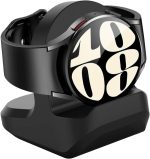 تي تيرسيلي حامل شاحن لساعة سامسونج جالاكسي 7/FE/6/5/4 40 ملم 44 ملم، ووتش 6/4 كلاسيك 43 ملم 47 ملم/42 ملم 46 ملم، ووتش 5 برو 45 ملم، قاعدة شحن سيليكون لادارة الكابلات لسامسونج