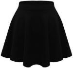 تنورة قصيرة قصيرة قابلة للتمدد بحزام خصر مرتفع للاطفال والبنات الصغار من جانيسرامون