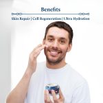 ⁦بلو نكتار كريم ليلي للرجال من كومكومادي للبشرة المتوهجة | كريم ليلي مضاد للشيخوخة لتفتيح البشرة الدهنية والجافة والمختلطة (50 غرام)⁩ - الصورة ⁦4⁩