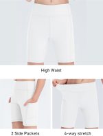 ⁦شورت رياضي من السباندكس لكرة الطائرة للاطفال لراكبي الدراجات والرقص والجمباز مع جيوب⁩ - الصورة ⁦2⁩