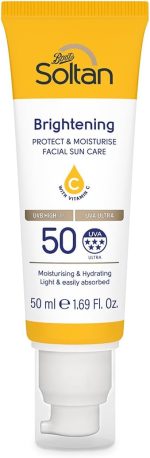 بوتس سولتان لتفتيح البشرة وحماية وترطيبها من اشعة الشمس فوق البنفسجية UVB بعامل حماية من الشمس 50 - 50 مل
